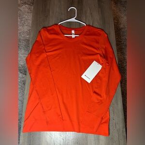 Rare NWT Lululemon Swiftly Relaxed  Long Sleeve Sz 8 *solar orange*